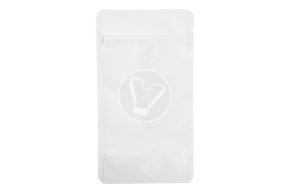 Пакет металлизированный  дой-пак с замком зип-лок, 105*190мм (35+35), 140мкм белый, матовый