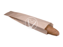 Пакет бумажный, 110*50*610 мм, крафт, с плоским дном 