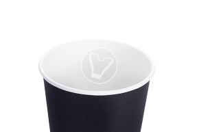 Стакан 350 мл бумажный, для горячих напитков, черный Verde Vita