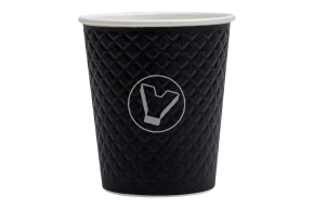 Стакан бумажный, 250 мл (280 мл до края), Waffle Black, 2 слойный, БУМ, Formacia