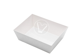 Контейнер бумажный для десерта 103*75*90мм, с крышкой Белый