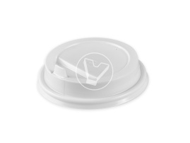Крышка d-90 с клапаном, Прозрачная матовая с питейником, ПП Новинка