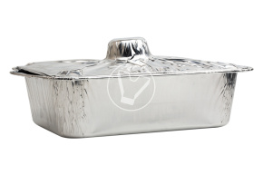 Форма алюминиевая "Кастрюля" с крышкой 300*190*70 мм., 3800 мл.