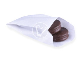 Пакет бумажный, 90*40*205 мм, белый, с плоским дном 