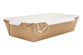 Салатник Eco OpSalad 500 мл.с крышкой, GEOBOX-500 крафт