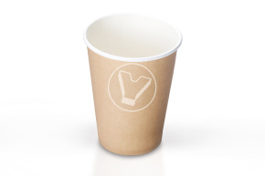 Стакан 350 мл, бумажный, для горячих напитков, крафт Verde Vita