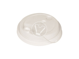 Крышка d-80 с клапаном, Белая с питейником, матовая, ПП  Новинка