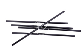 Трубочки черные d- 8 мм, без гофроизгиба  300 шт→ 240мм (ПР, Yan`s)