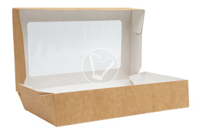 Ланч-бокс самосборный 1000 мл, SELFBOX1000-PRO, 198*120*40, крафт