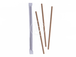 Трубочки бумажные GVS-42-WRAPPED "Крафт", в инд.упаковке