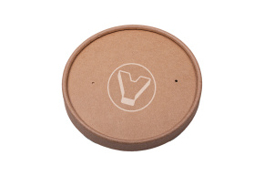 Бумажная крышка 116 мм для крафт супниц 760 / 960 мл (EcoSoup) 