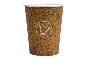 Стакан бумажный 250 мл, крафт, для горячих напитков