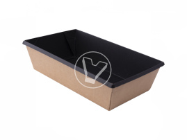 Салатник OneClick, 800 мл, крафт, изнутри черный