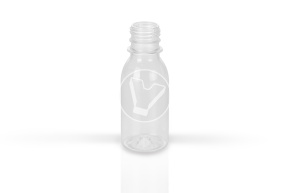 Бутылка ПЭТ с узким горлом, 100 мл, прозрачная, без крышки