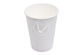 Стакан бумажный, 350 мл, белый, для горячих напитков