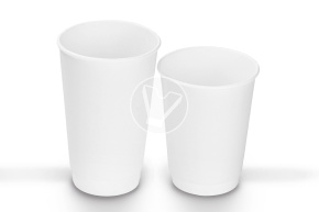 Стакан 350 мл., d-90 для горячего, двухслойный, белый