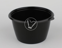 Контейнер суповой К144, 750 мл, черный, d-130, выс.-80 мм