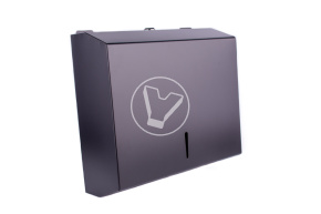 Диспенсер для бумажных полотенец Z укладки 280*260*102, хром черный