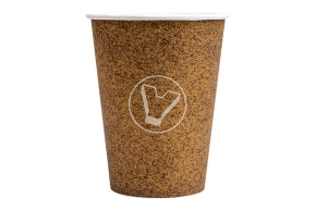 Стакан бумажный, 350 мл (430 мл до края), d-90, крафт, 1 слойный
