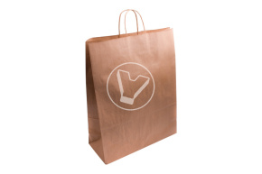 Пакет бумажный, 350*150*450 мм, крафт, с крученой ручкой