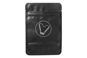 Пакет металлизированный  дой-пак с замком зип-лок, 105*150мм (35+35), 140мкм черный, матовый