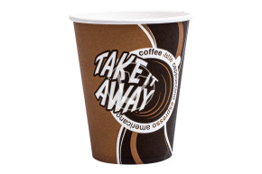 Стакан бумажный "Take away", 165 мл, для горячих напитков