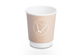 Стакан 250 мл. двухслойный для горячего, крафт
