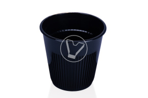 Стакан 250мл., рифленный для горячего,черный ПП