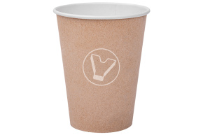 Стакан бумажный, 350 мл, крафт, для горячих напитков 