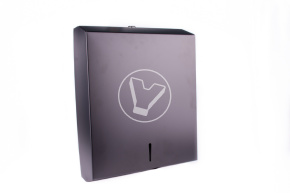 Диспенсер для бумажных полотенец Z укладки 285*370*100, хром черный