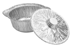 Форма алюминиевая "Кастрюля" с крышкой, 212*120*78 мм