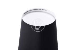 Стакан 350 мл бумажный, для горячих напитков, черный Verde Vita