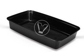 Контейнер 1300 мл с крышкой , черный, прямоугольный