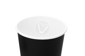Стакан 400 мл, бумажный, для горячих напитков, черный Verde Vita