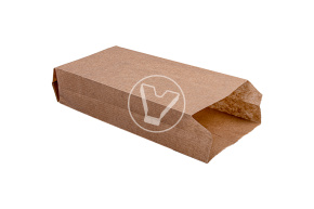 Пакет бумажный V-дно, БУН, 90*40*205 мм, крафт