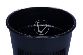 Стакан 250мл., рифленный для горячего,черный ПП