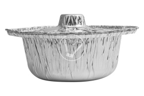 Форма алюминиевая "Кастрюля" с крышкой, 212*120*78 мм