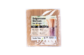 Трубочки из сахарного тростника, 6 мм. Крафт 