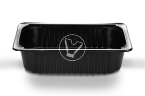 Лоток под запайку (210*148*55)  черный, ПП