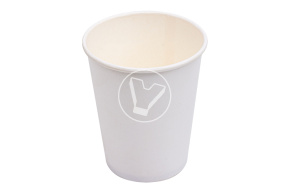 Стакан бумажный, 250 мл, белый, для горячих напитков, ЛП