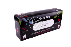 Перчатки смотровые, Нитро-Винил, неопудренные, ЧЕРНЫЕ, размер L Verde Vita