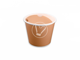 Баскет бумажный 1000 мл, с крышкой, V 46, крафт 