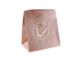 Пакет бумажный, 320*200*340 мм, крафт, с прямым дном