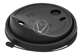 Крышка d-90 с питейником, черная, тип К