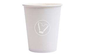 Стакан бумажный, 250 мл, белый, для горячих напитков, ЛП