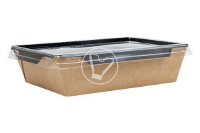 Салатник Eco OpSalad 500 мл.  "Black series" GEOBOX-500/Black , 140/165*105/115*45