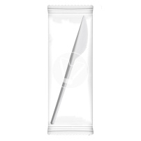 Набор 1/1 Нож столовый Эконом в инд. упаковке, белый