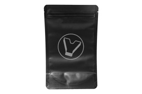 Пакет металлизированный  дой-пак с замком зип-лок, 135*225мм (40+40), 140мкм черный, матовый