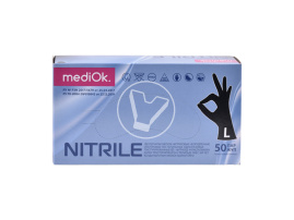 Перчатки черные, нитриловые, смотровые, неопудренные (Linger), размер L Verde Vita