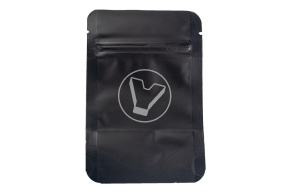 Пакет металлизированный  дой-пак с замком зип-лок, 80*120мм (35+35), 140мкм черный, матовый